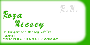 roza micsey business card